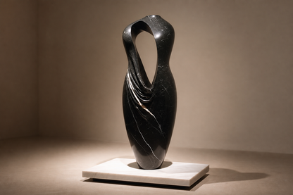Tsho — black marble monolith by 1-OPH