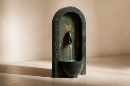 Vapora — green marble wall fountain by 1-OPH