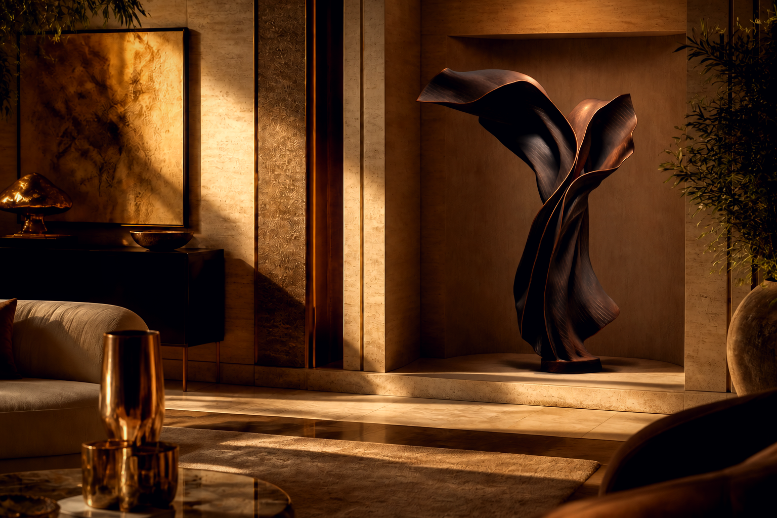 Inclina — bronze sculpture by 1-OPH
