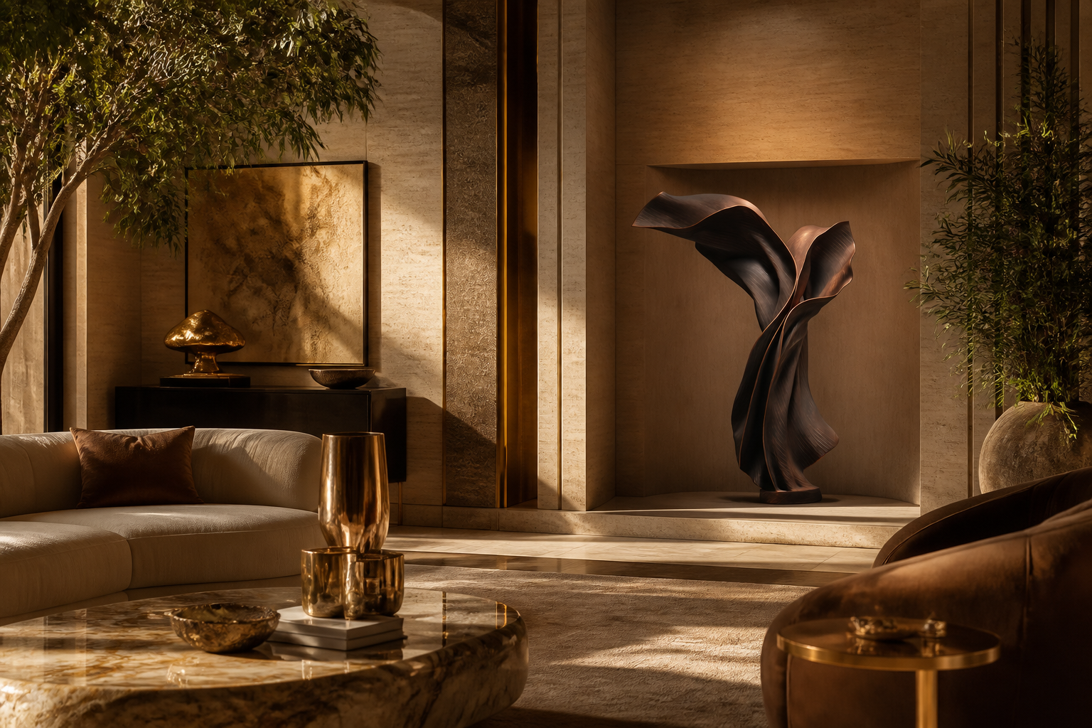 Inclina — bronze sculpture by 1-OPH