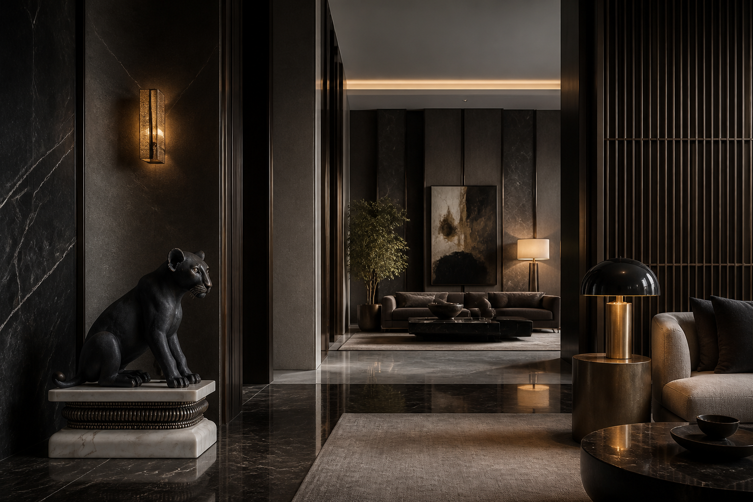 Zarzal — Bronze on marble sculpture by 1-OPH