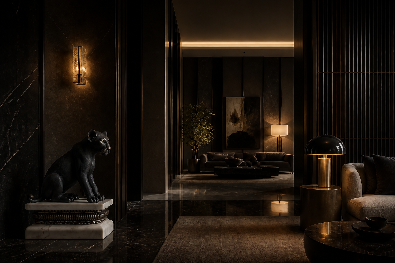 Zarzal — Bronze on marble sculpture by 1-OPH