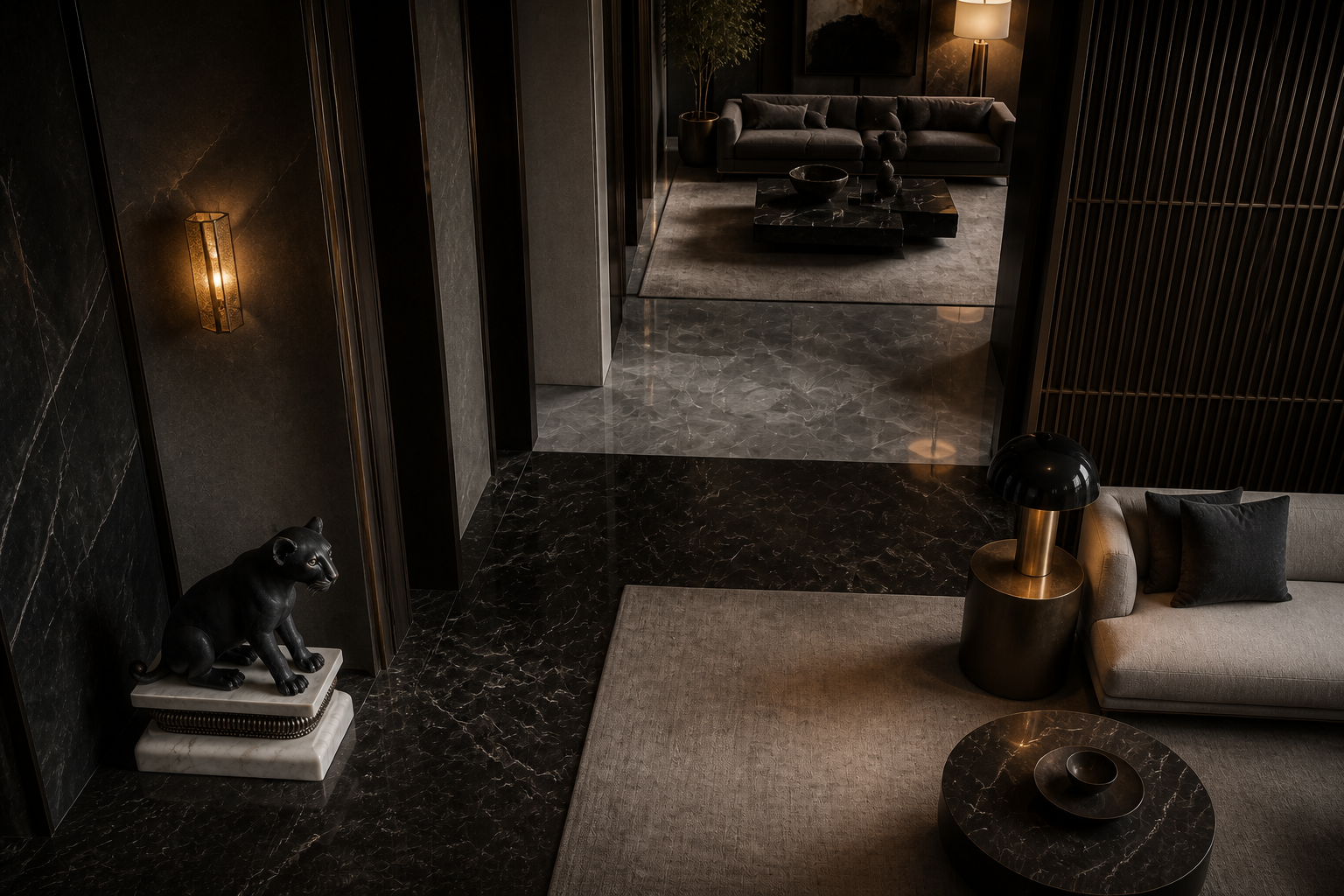 Zarzal — Bronze on marble sculpture by 1-OPH