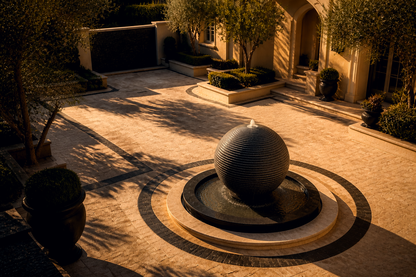 Vela — stone sphere fountain by 1-OPH