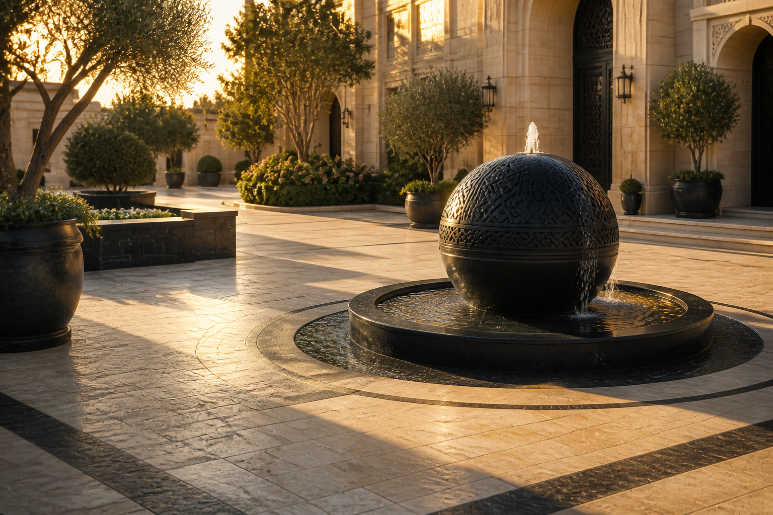 Deneb — stone sphere fountain by 1-OPH