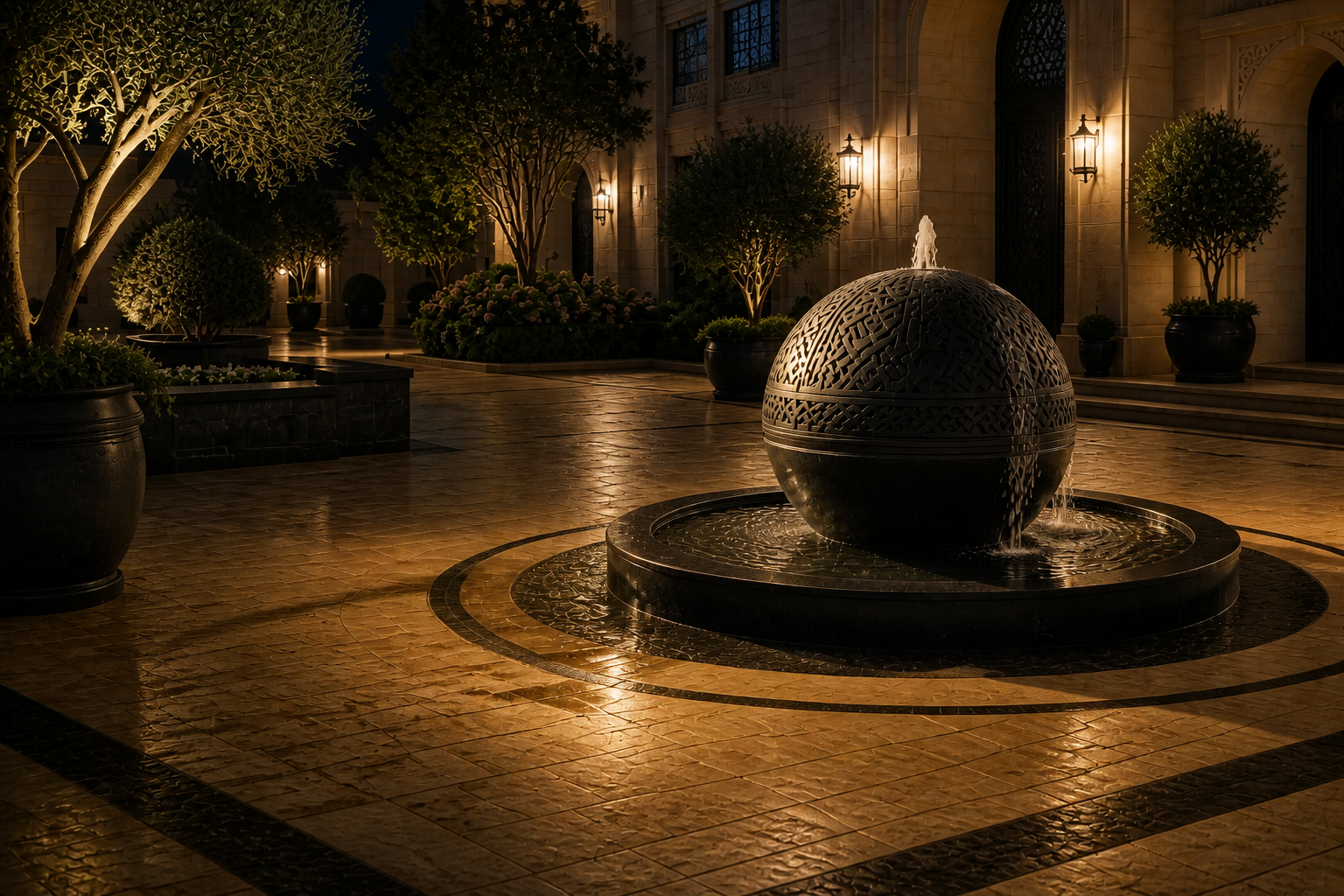 Deneb — stone sphere fountain by 1-OPH