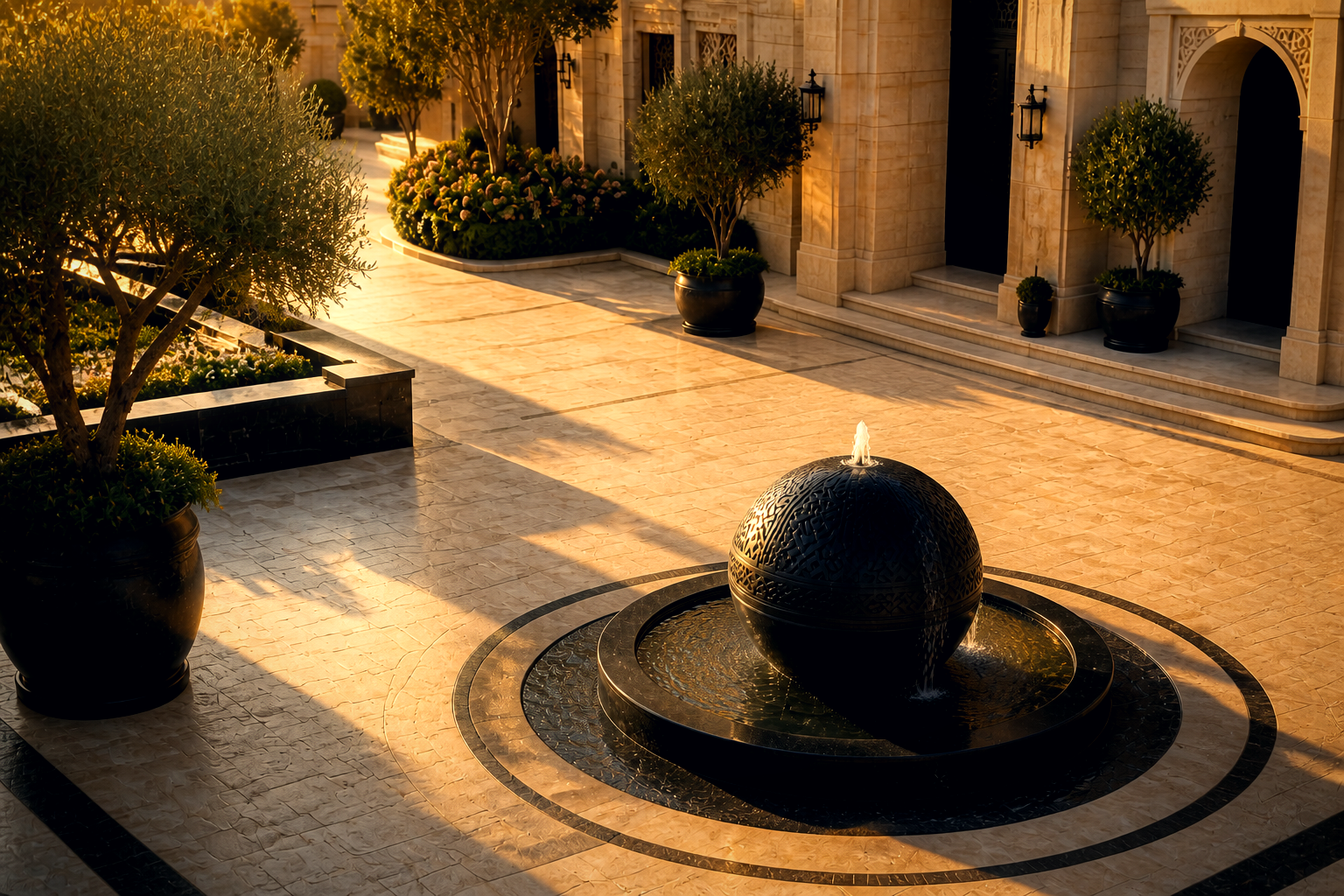 Deneb — stone sphere fountain by 1-OPH