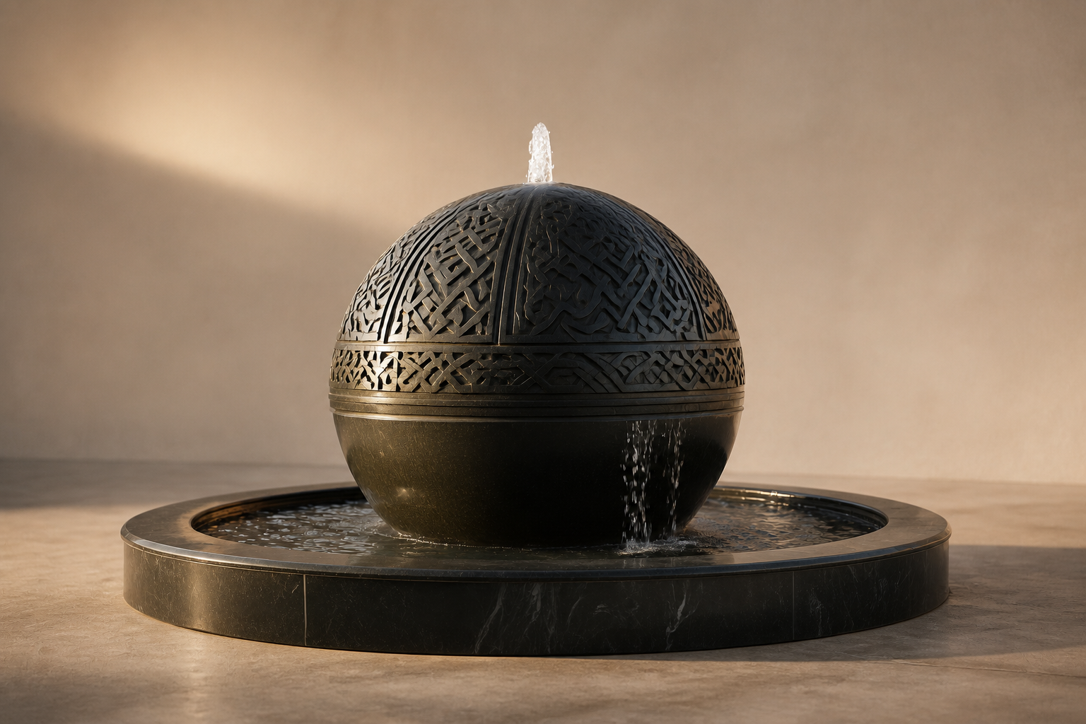 Deneb — stone sphere fountain by 1-OPH