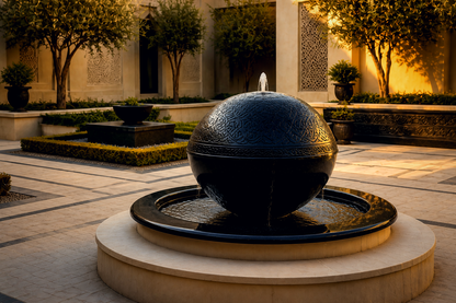 Chaska — stone sphere fountain by 1-OPH