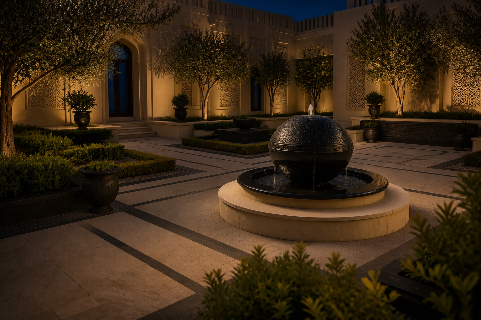 Chaska — stone sphere fountain by 1-OPH