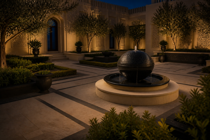 Chaska — stone sphere fountain by 1-OPH