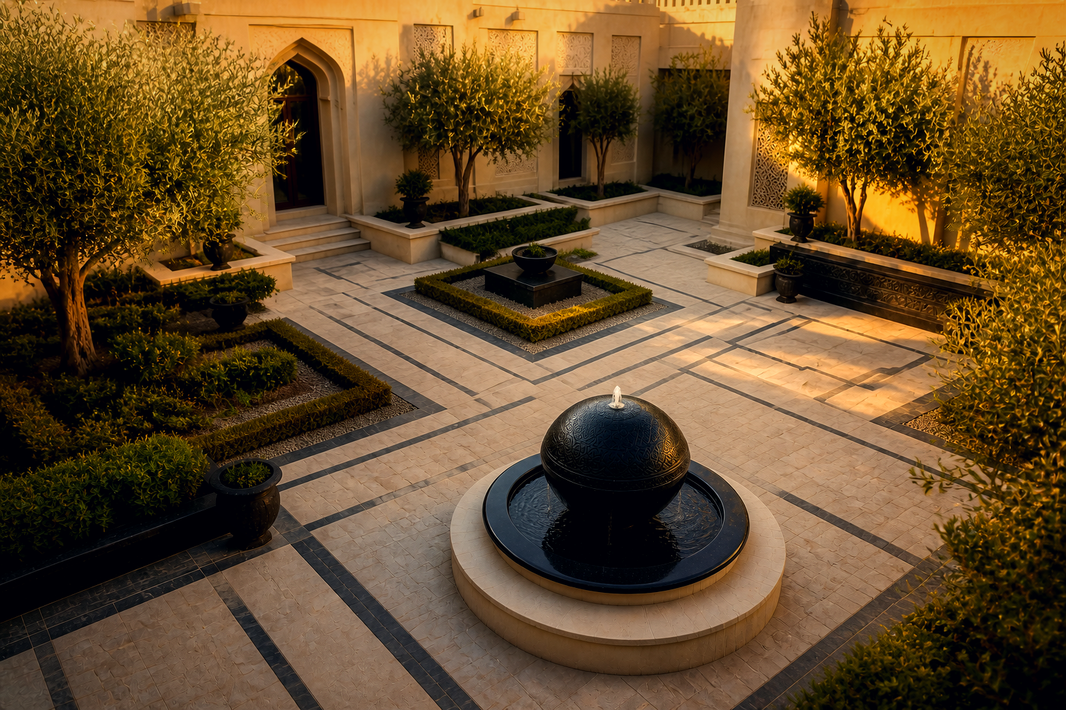 Chaska — stone sphere fountain by 1-OPH