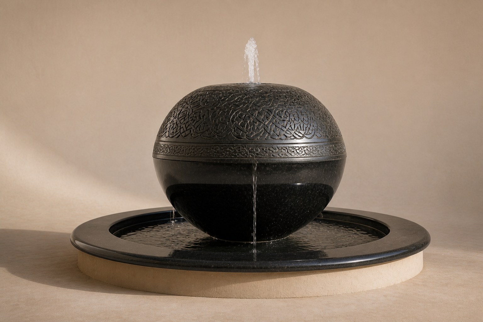Chaska — stone sphere fountain by 1-OPH