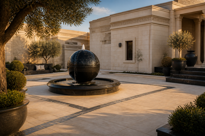 Zenith — stone sphere fountain by 1-OPH