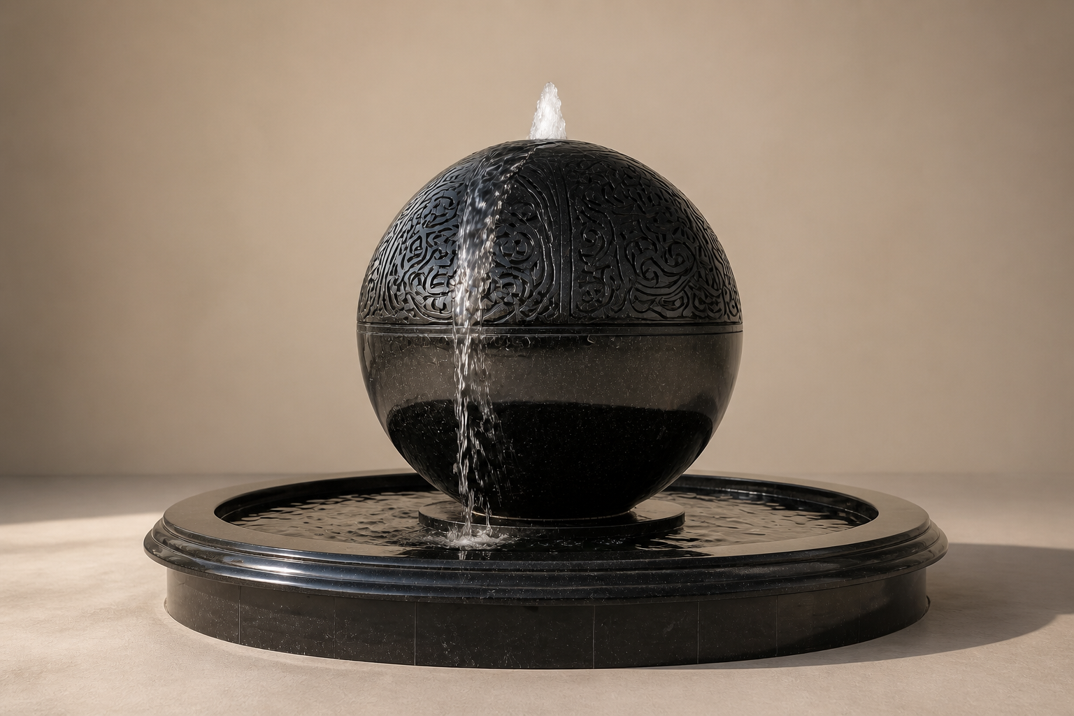 Zenith — stone sphere fountain by 1-OPH