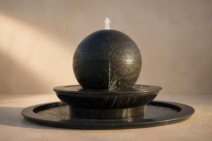 Azimuth — stone sphere fountain by 1-OPH