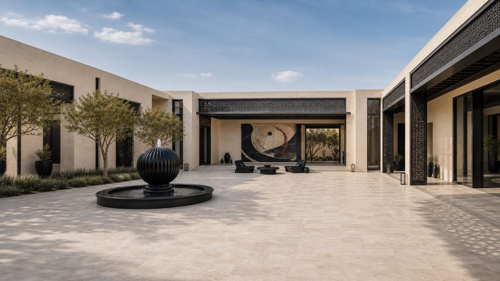 Nadir — stone sphere fountain by 1-OPH