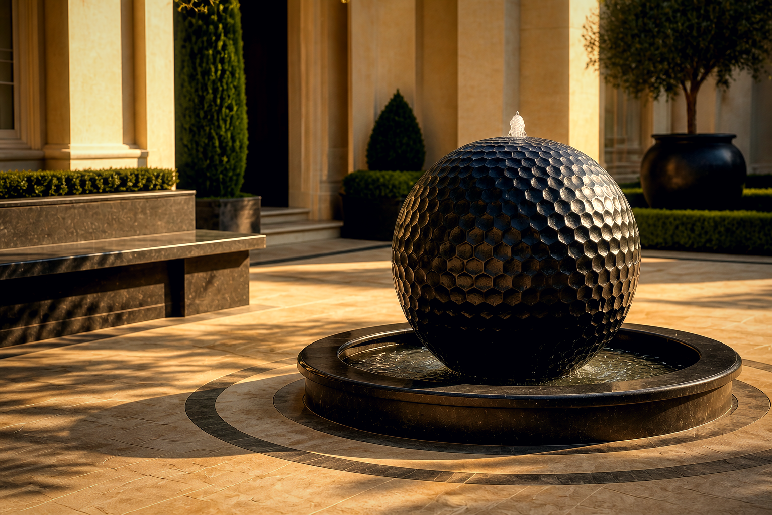 Rigel — stone sphere fountain by 1-OPH