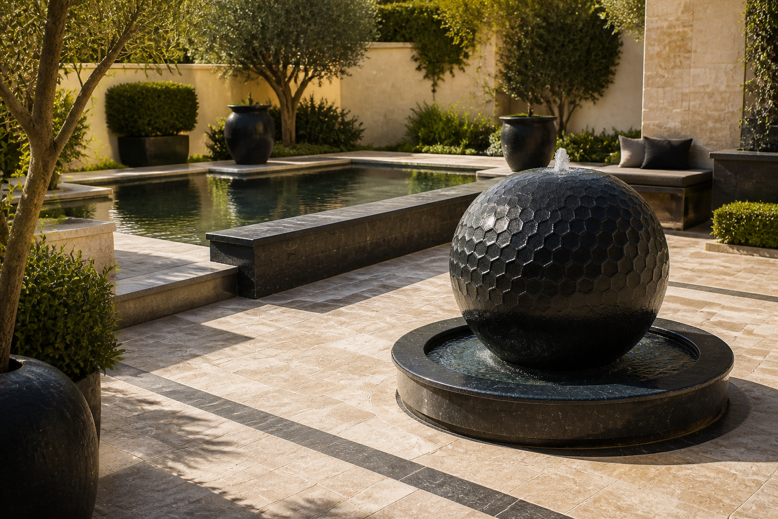 Spica — stone sphere fountain by 1-OPH