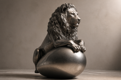 Exorta — Bronze egg sculpture by 1-OPH