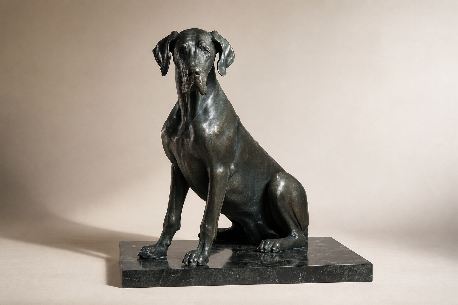 Nemora — Bronze on marble sculpture by 1-OPH