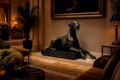 Silvana — Bronze on Nero Marquina marble sculpture by 1-OPH