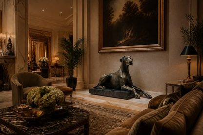 Silvana — Bronze on Nero Marquina marble sculpture by 1-OPH