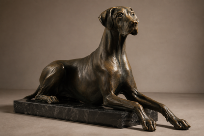 Silvana — Bronze on Nero Marquina marble sculpture by 1-OPH