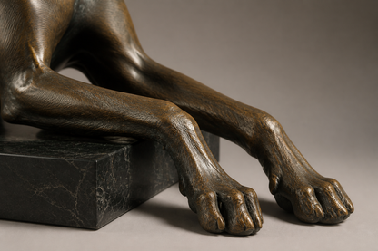 Silvana — Bronze on Nero Marquina marble sculpture by 1-OPH