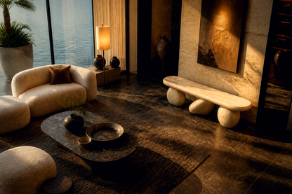 Stanza — marble sculptural bench by 1-OPH