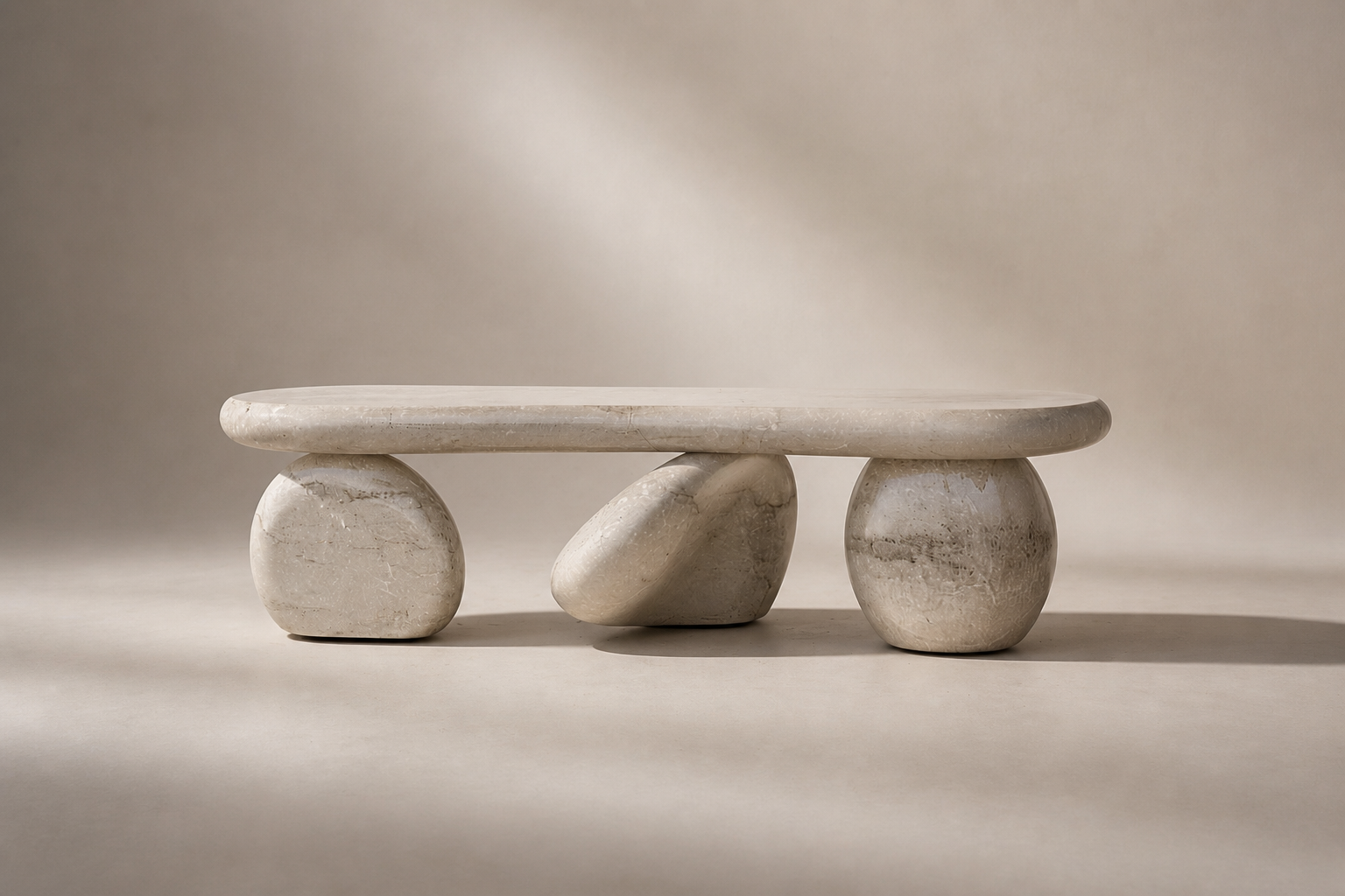 Stanza — marble sculptural bench by 1-OPH