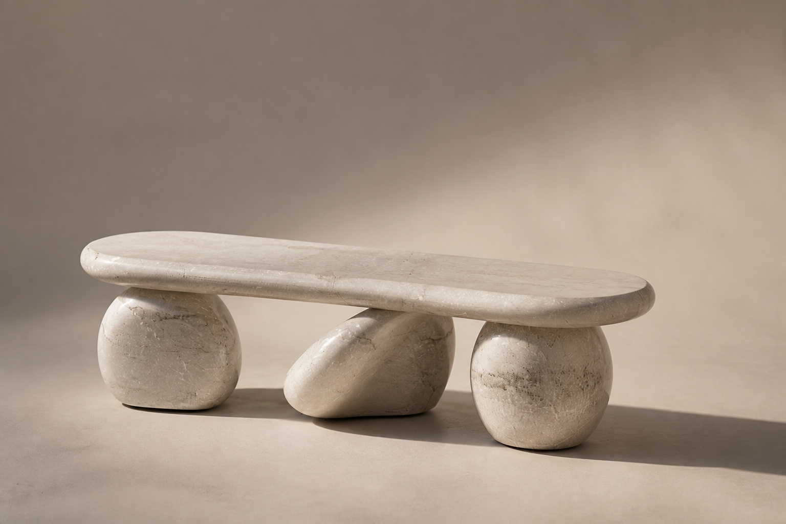 Stanza — marble sculptural bench by 1-OPH