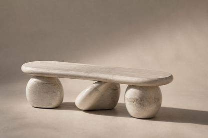 Stanza — marble sculptural bench by 1-OPH