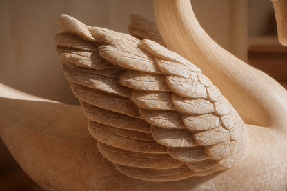 Boreal — Travertine sculpture by 1-OPH