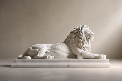Pelagia — white marble sculpture by 1-OPH