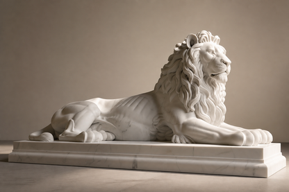 Pelagia — white marble sculpture by 1-OPH