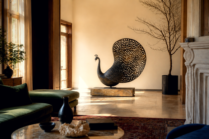 Frondosa — Bronze on stone sculpture by 1-OPH