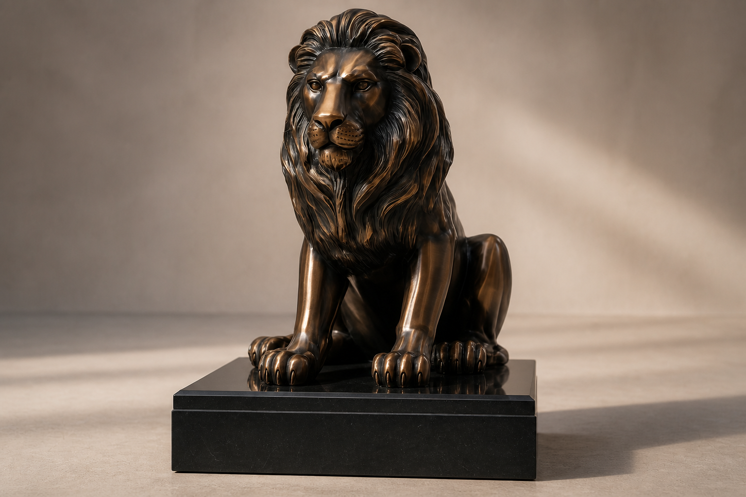 Carrizo — Bronze on black marble sculpture by 1-OPH