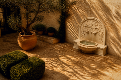 Halara — limestone wall fountain by 1-OPH