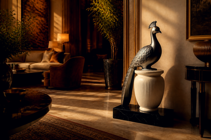 Enebro — Bronze and marble sculpture by 1-OPH