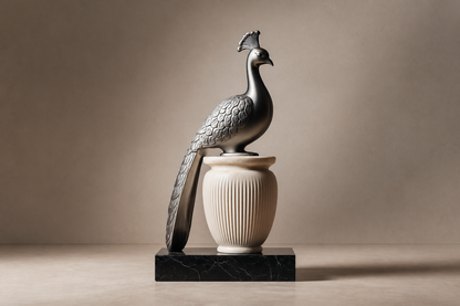 Enebro — Bronze and marble sculpture by 1-OPH