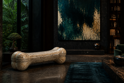 Pausa — stone sculptural bench by 1-OPH