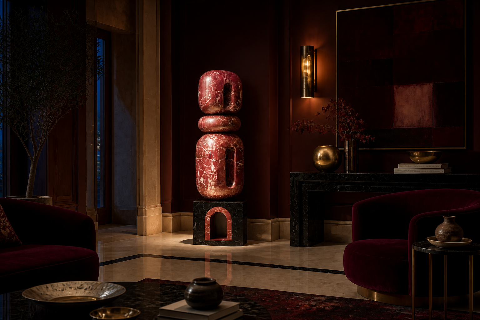 Sostegno — stone sculpture by 1-OPH