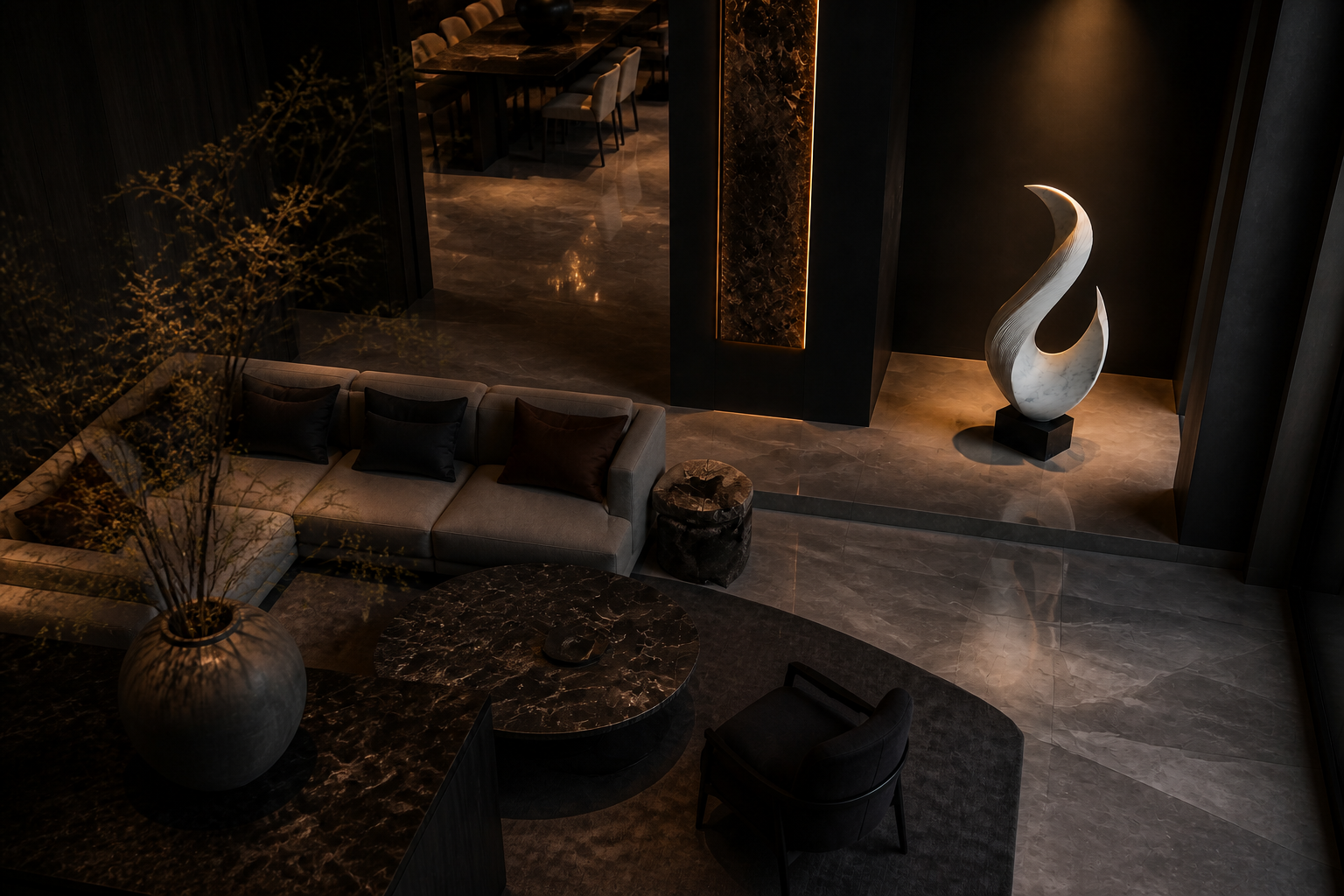 Alcornal — Marble sculpture by 1-OPH