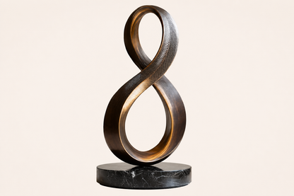 Thuban — Bronze on Nero Marquina marble sculpture by 1-OPH