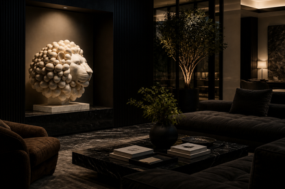Encinar — Marble sculpture by 1-OPH