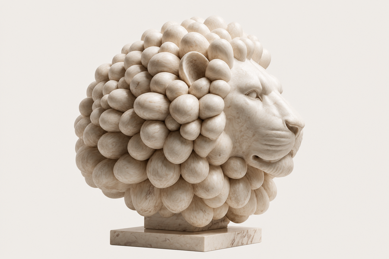 Encinar — Marble sculpture by 1-OPH