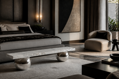 Grove — marble sculptural bench by 1-OPH