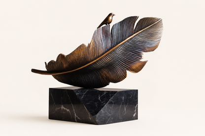 Brezal — Bronze on Nero Marquina marble sculpture by 1-OPH