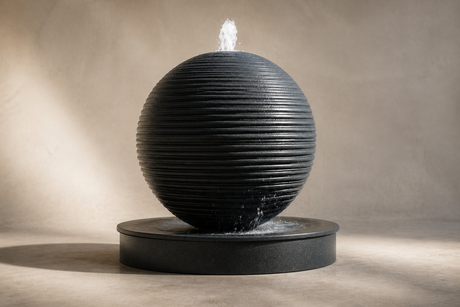 Tsuki — stone sphere fountain by 1-OPH